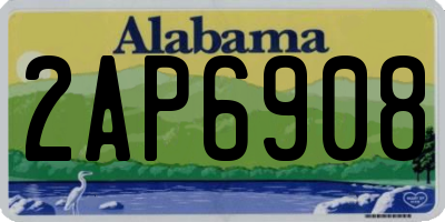 AL license plate 2AP6908