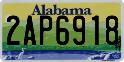 AL license plate 2AP6918
