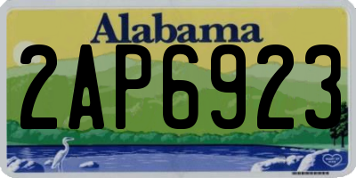 AL license plate 2AP6923