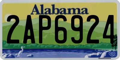 AL license plate 2AP6924