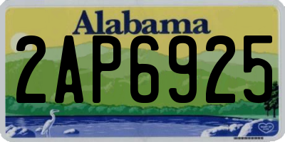 AL license plate 2AP6925