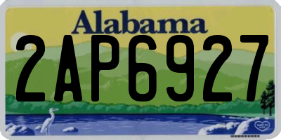 AL license plate 2AP6927