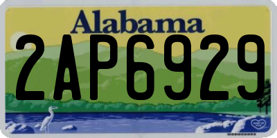 AL license plate 2AP6929