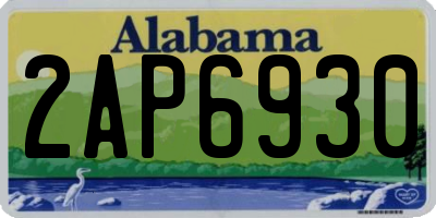 AL license plate 2AP6930