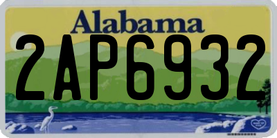 AL license plate 2AP6932