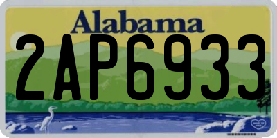 AL license plate 2AP6933