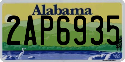 AL license plate 2AP6935