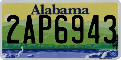 AL license plate 2AP6943