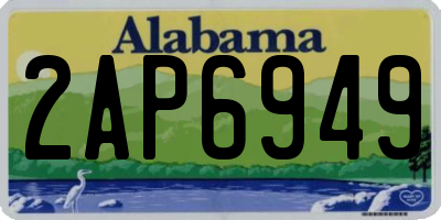 AL license plate 2AP6949