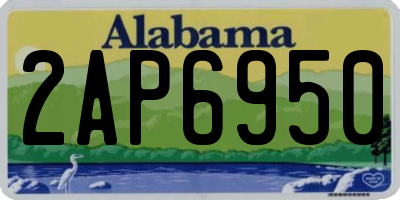 AL license plate 2AP6950