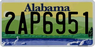 AL license plate 2AP6951