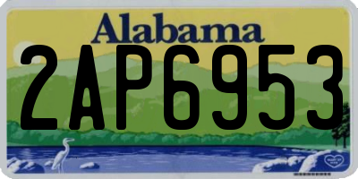 AL license plate 2AP6953