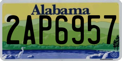 AL license plate 2AP6957