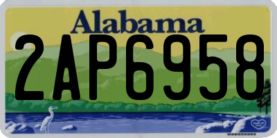 AL license plate 2AP6958