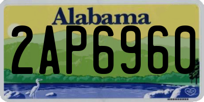 AL license plate 2AP6960