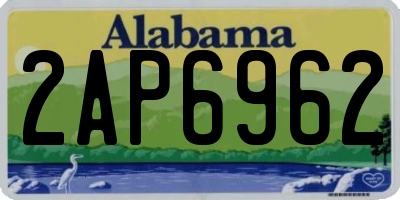 AL license plate 2AP6962