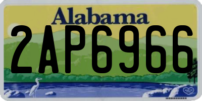 AL license plate 2AP6966