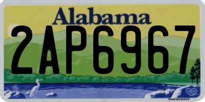 AL license plate 2AP6967