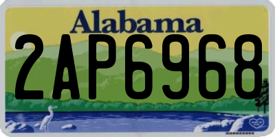 AL license plate 2AP6968