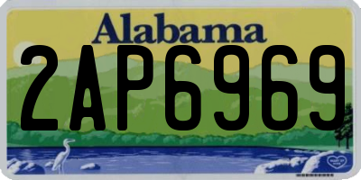 AL license plate 2AP6969