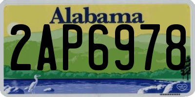 AL license plate 2AP6978