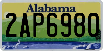 AL license plate 2AP6980