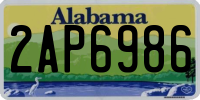 AL license plate 2AP6986