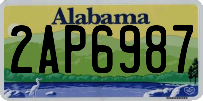 AL license plate 2AP6987