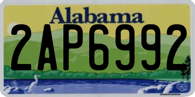 AL license plate 2AP6992