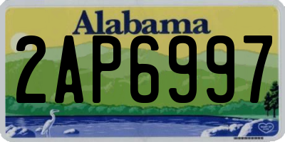 AL license plate 2AP6997