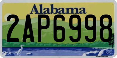 AL license plate 2AP6998