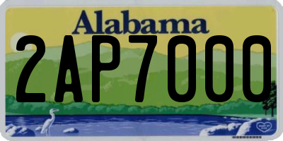 AL license plate 2AP7000