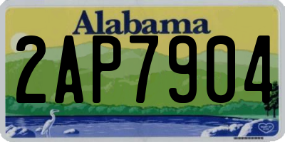 AL license plate 2AP7904
