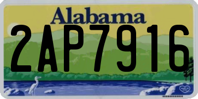 AL license plate 2AP7916