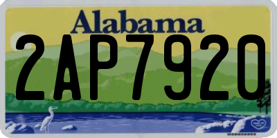 AL license plate 2AP7920