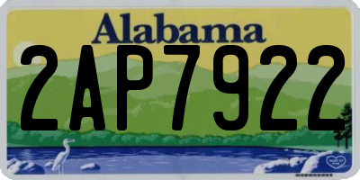 AL license plate 2AP7922