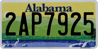 AL license plate 2AP7925