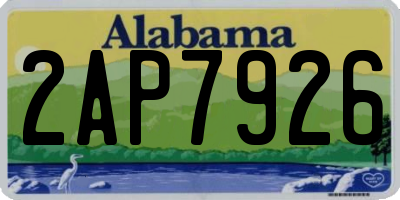 AL license plate 2AP7926