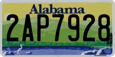 AL license plate 2AP7928