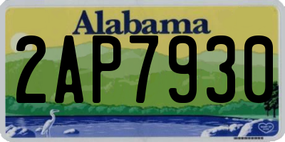AL license plate 2AP7930