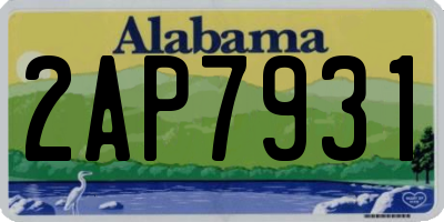 AL license plate 2AP7931