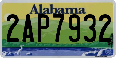 AL license plate 2AP7932