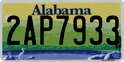 AL license plate 2AP7933