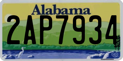 AL license plate 2AP7934