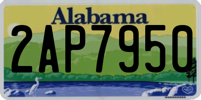 AL license plate 2AP7950