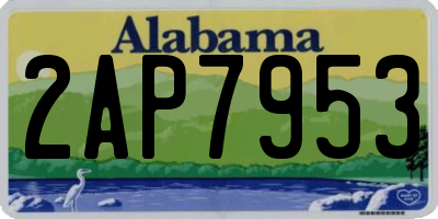 AL license plate 2AP7953
