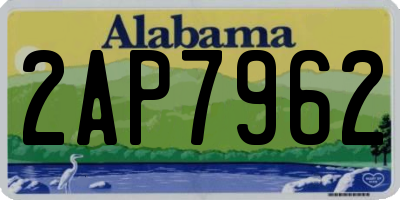 AL license plate 2AP7962