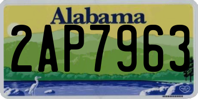 AL license plate 2AP7963