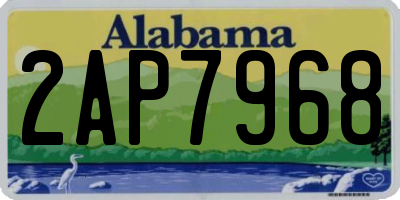 AL license plate 2AP7968