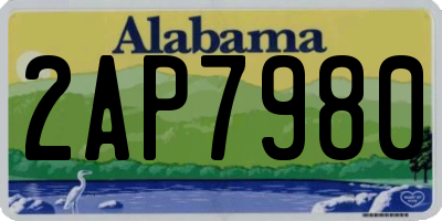 AL license plate 2AP7980